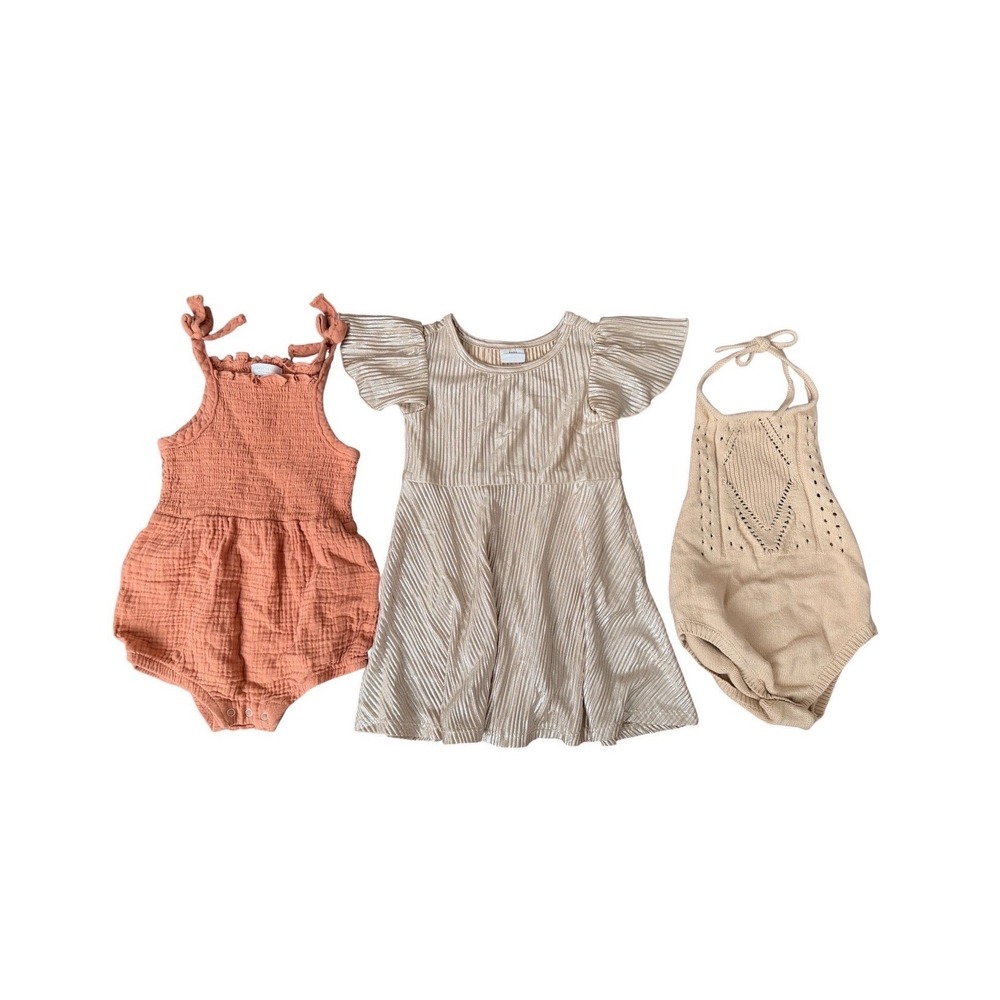 GAP Kids‎ Boutique Girl Bundle 18-24M Grayson Mini Crochet Neutral Outfits Set